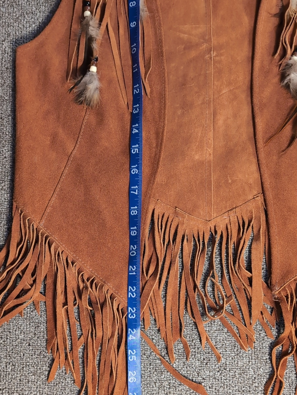 Vintage HB Native American Indian Leather Vest And Wrap Skirt Set Western Boho - Picture 17 of 17